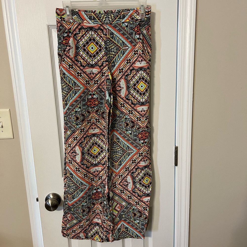 A. Byer Multicolor Geometric Print Pants